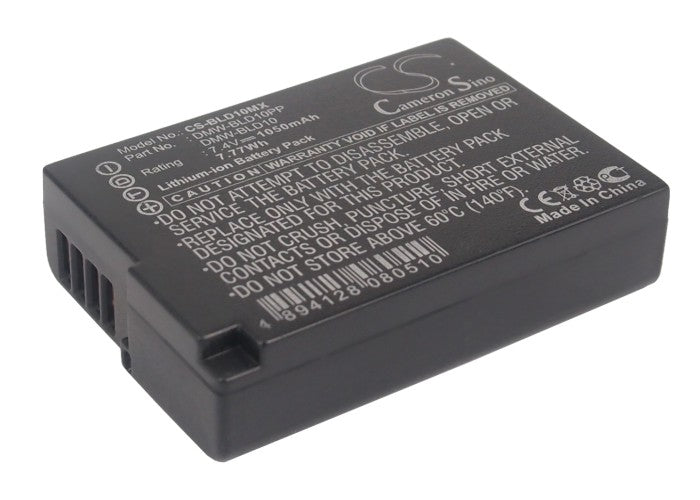 1050mAh DMW-BLD10 Battery for Panasonic Lumix DMC-G3WK, Lumix DMC-G3WT, Lumix DMC-G3WW-SMAVtronics