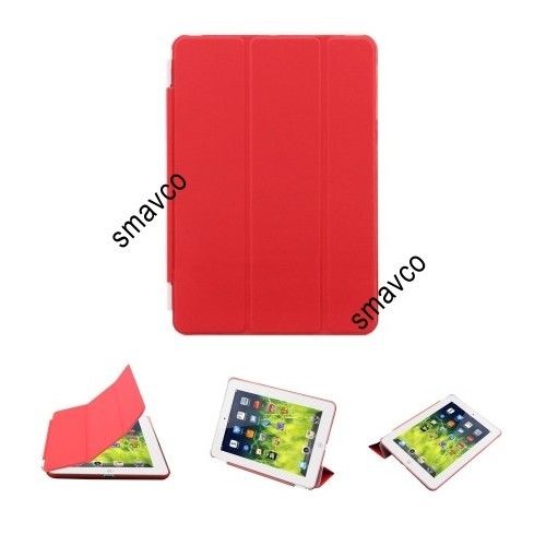 Red - 2 in 1 Apple New iPad Mini 3 (3rd Generation), iPad Mini 2 with Retina Display Slim Magnetic Smart Cover + Back Hard Case-SMAVtronics