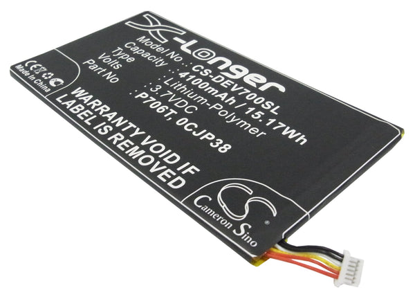 4100mAh P706T Li-Polymer Battery for Dell Venue 8 32 GB Tablet (Android)