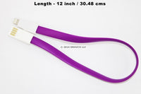 1 x Purple 12in (0.3M) Short Lightning to USB Cable for Apple iPhone 11, iPhone 12, iPhone SE, iPhone 13, iPhone 13 Pro, iPad mini, iPad Air