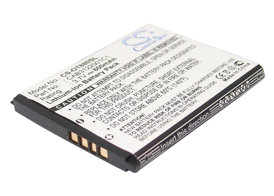 800mAh BTR875B, CAB3120000C1 Battery for T-MOBILE 875, One Touch 875, One Touch 875T, SPARQ 2, SPARQ II-SMAVtronics