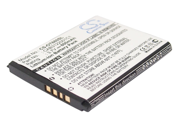 800mAh BTR875B, CAB3120000C1 Battery for T-MOBILE 875, One Touch 875, One Touch 875T, SPARQ 2, SPARQ II