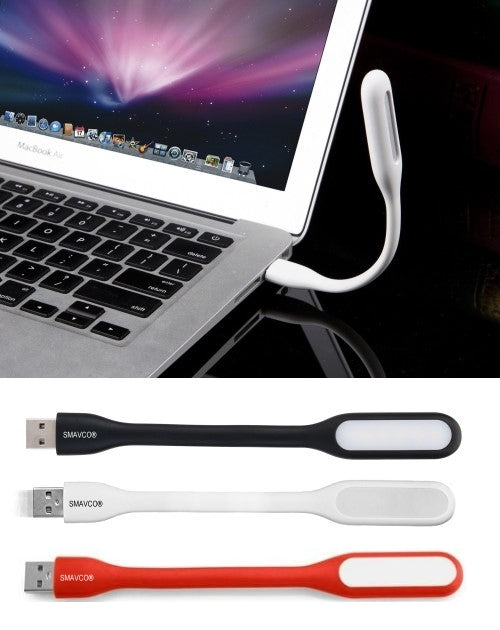 smavco 3 Pack Universal 180 Degree Adjustable Flexible Mini USB LED Night Book Light Lamp-SMAVtronics