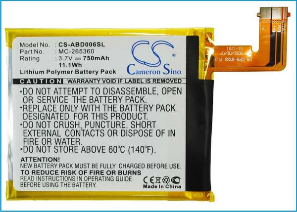 Replacement MC-265360 Battery for Amazon Kindle 6, Kindle D01100
