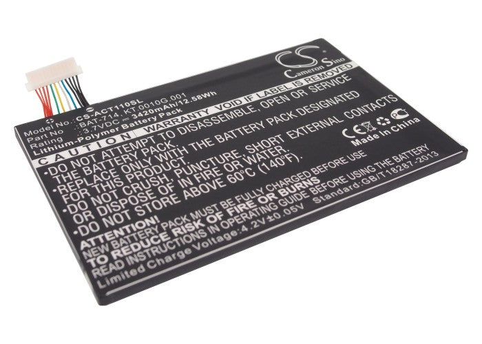 3420mAh BAT-714 Li-Polymer Battery ACER Iconia Tab A110-SMAVtronics