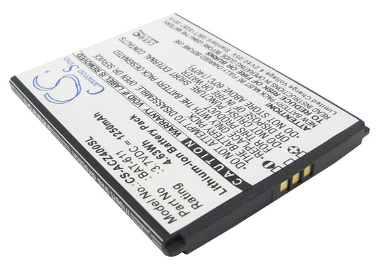 1250mAh BAT-611, KT.0010B.006 Battery for Acer Liquid Z4, Z140, Z160-SMAVtronics