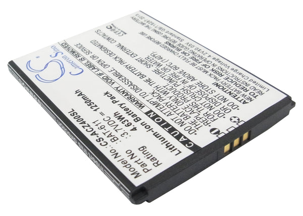 1250mAh BAT-611, KT.0010B.006 Battery for Acer Liquid Z4, Z140, Z160