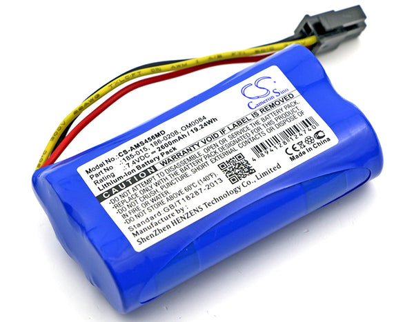 2600mAh 185-0152, 186-0208, OM0084 Battery for Aspect Medical System Covidien BIS Vista View Monitoring System VTI 14564