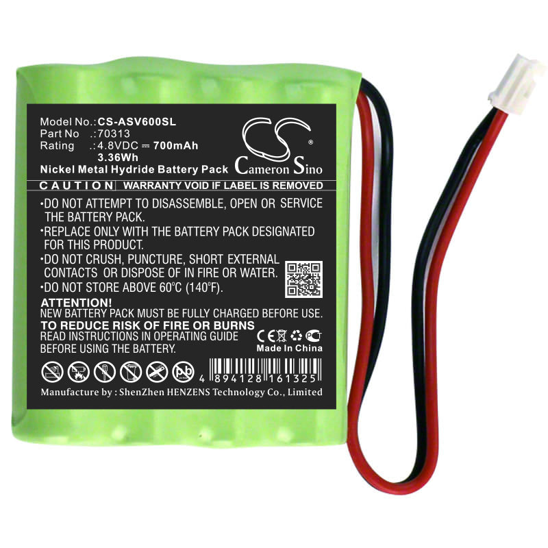 700mAh 70313 Battery for AstralPool VX 11T, VX 13T, VX 6T, VX 7T, VX 9T, VX Salt Chlorinator-SMAVtronics