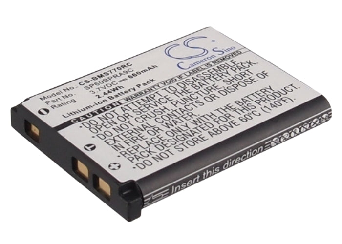 660mAh SP60BPRA9C Battery for Sony VGP-BMS77, Panasonic KX-TCA285, KX-TCA385, KX-UDT121, KX-UDT131-SMAVtronics