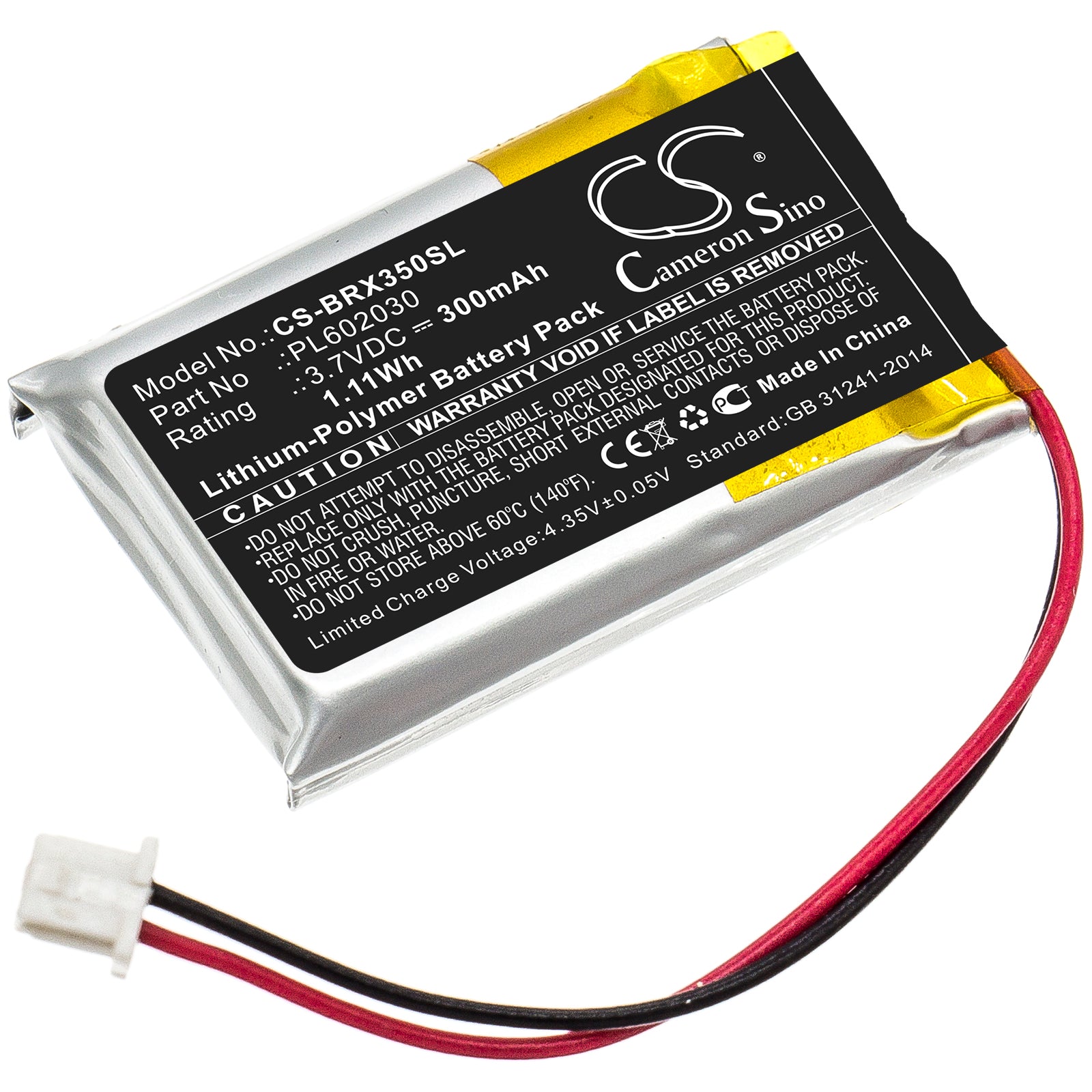 300mAh PL602030 Battery for BlueParrott VXi B350-XT-SMAVtronics