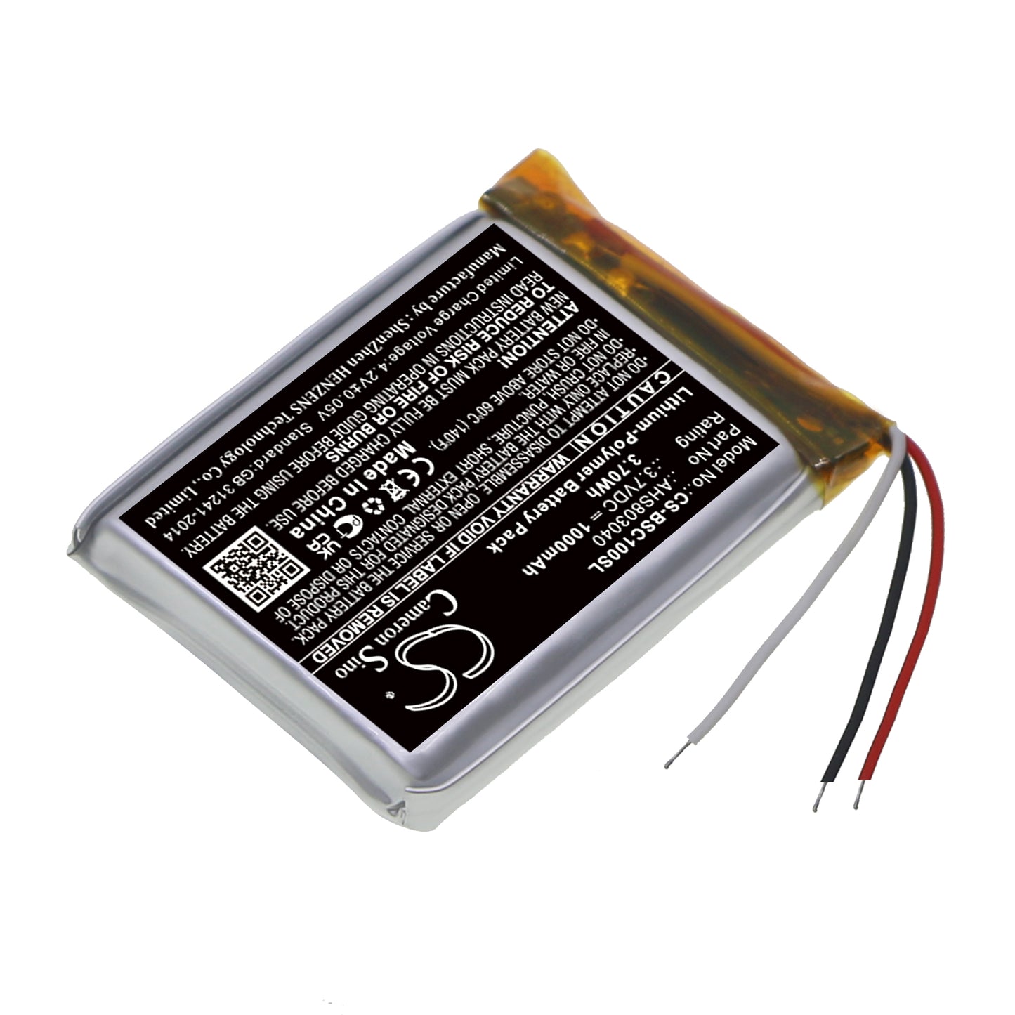 1000mAh AHS803040 Battery for Bose SoundWear Companion-SMAVtronics