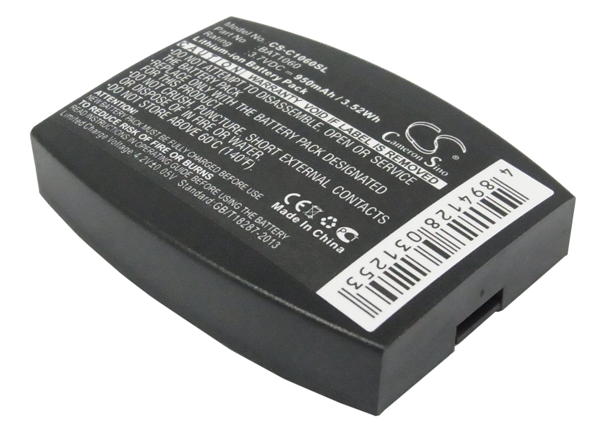 950mAh BAT1060, CP-SN3M, XT-1 Battery for 3M C1060 Wireless Intercom, RF1060, T-1 Drive-thru Headsets-SMAVtronics