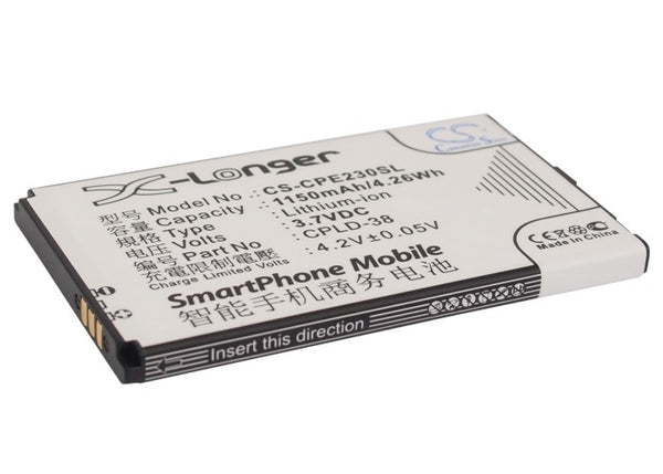1150mAh CPLD-38 Battery for CoolPad E230, E506, F603, F608, S66