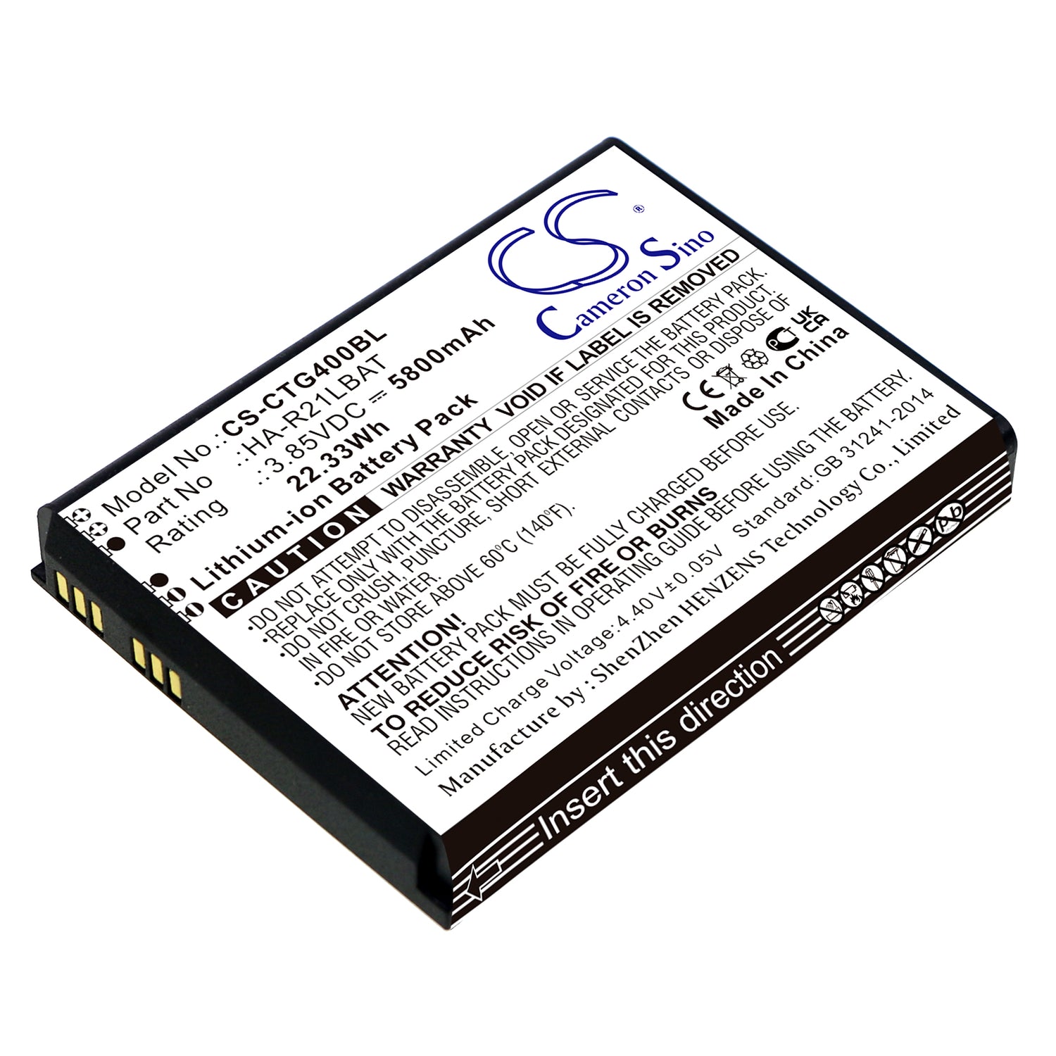 5800mAh HA-R21LBAT Battery for Casio IT-G400-SMAVtronics