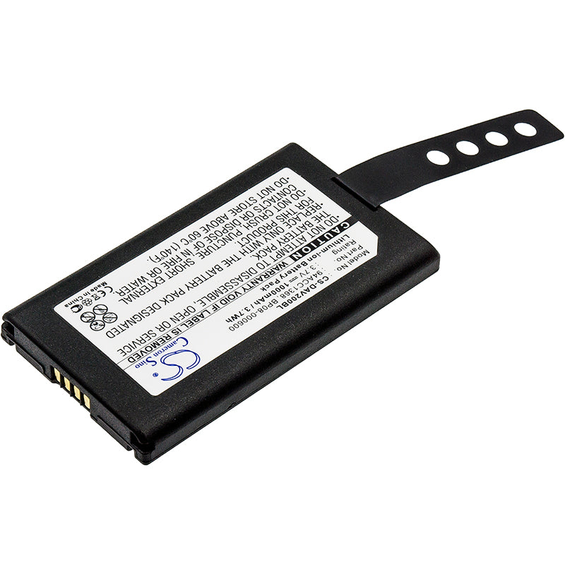 1000mAh 94ACC0083, 94ACC1368, 63380892051 Battery for Datalogic CVR2, DL-Memor, Memor X3, Wasp DT10, DT10RF, DT10RF 2D-SMAVtronics