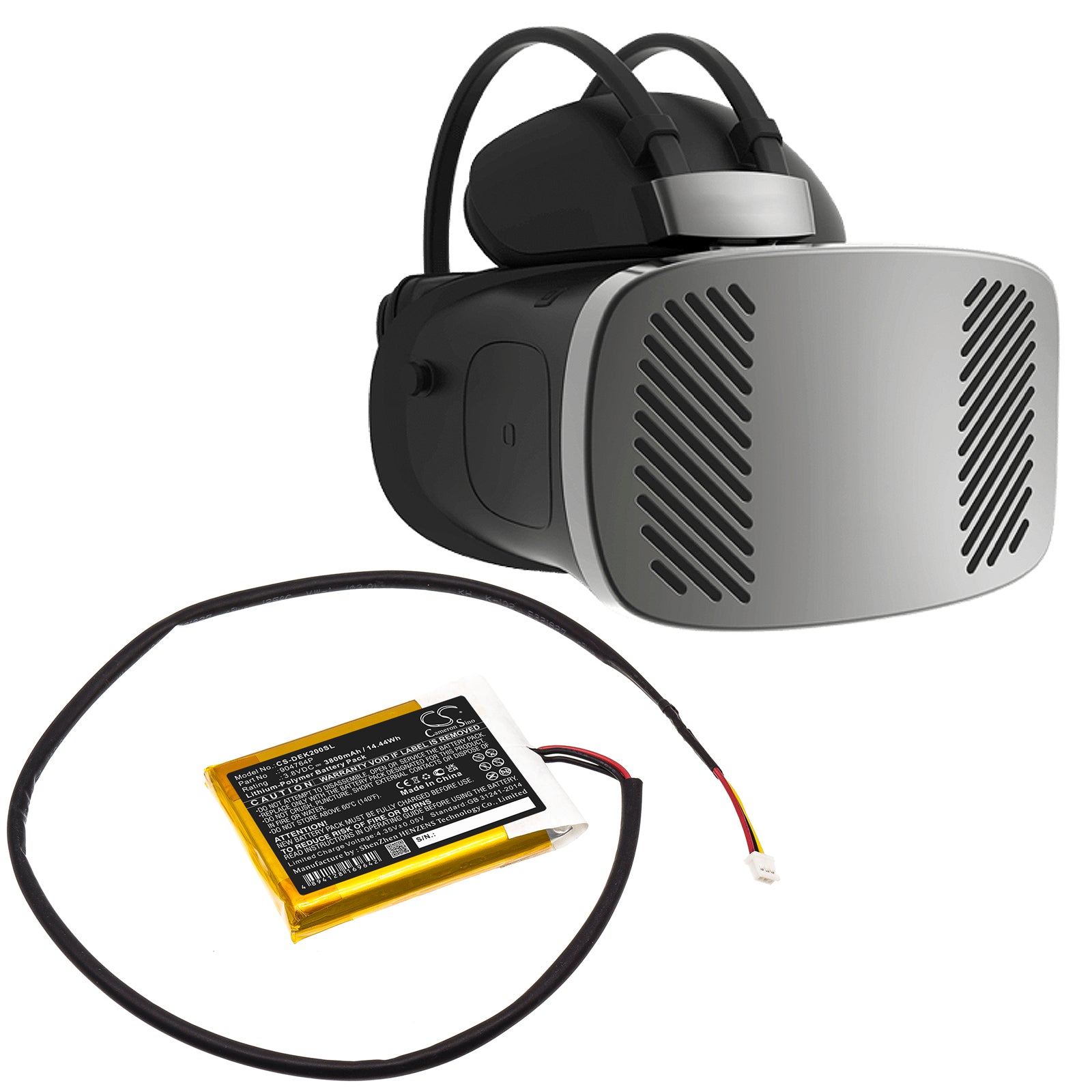 3800mAh 904764P Battery for Idealens K2, K2+ VR headset-SMAVtronics