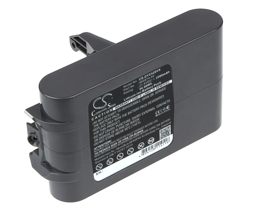 2500mAh 205794-01/04, 965874-02 Battery Dyson DC58, DC59, DC59, DC61, DC62, DC72, DC74, V6 Cordless-SMAVtronics