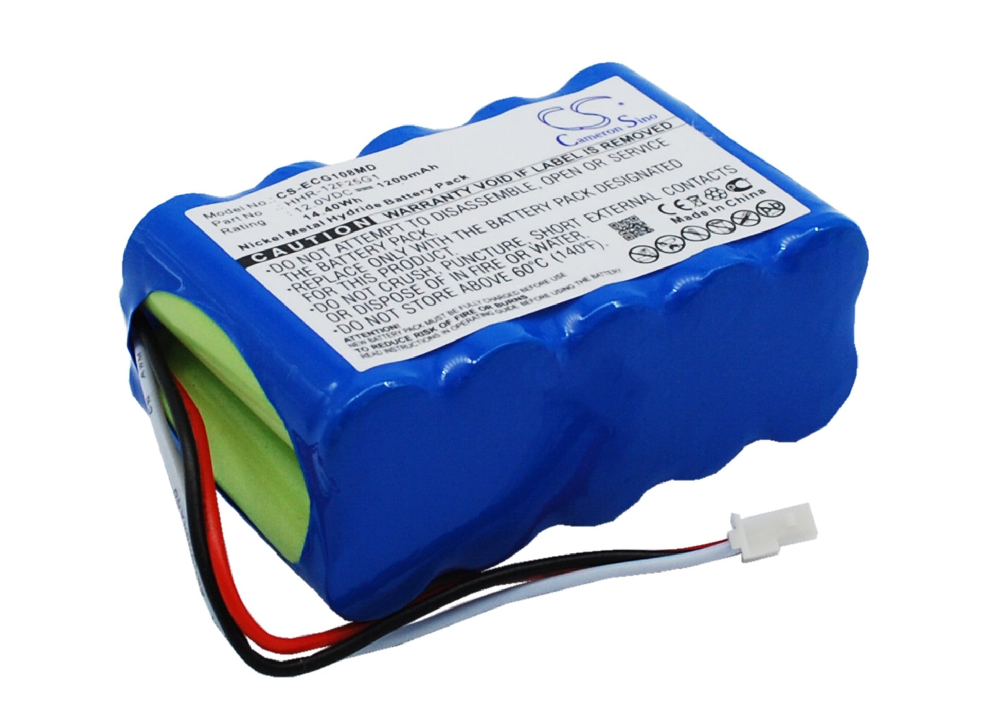 1200mAh HHR-12F25G1 Battery for Kenz Cardico ECG-108, ECG-110-SMAVtronics