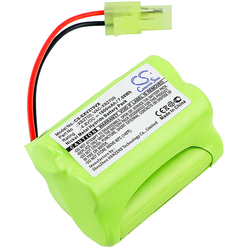 1600mAh VAC-XB2700, XB2700 Battery for Euro-Pro Shark XB2700, V2700Z, V2930-SMAVtronics