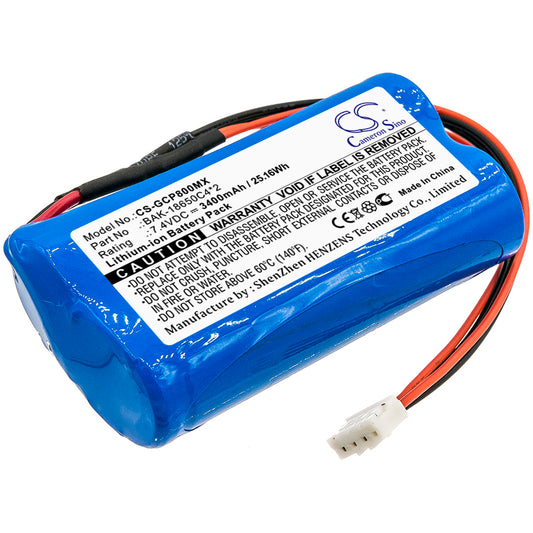 3400mAh BAK-18650C4*2 Battery for G-Care SP-800 Vital Signs Monitor-SMAVtronics