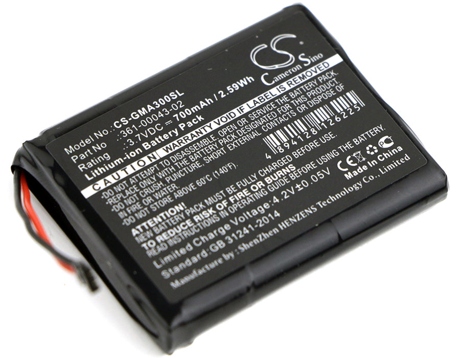 700mAh 361-00043-02 Battery for Garmin 010-01690-00 Approach G30-SMAVtronics