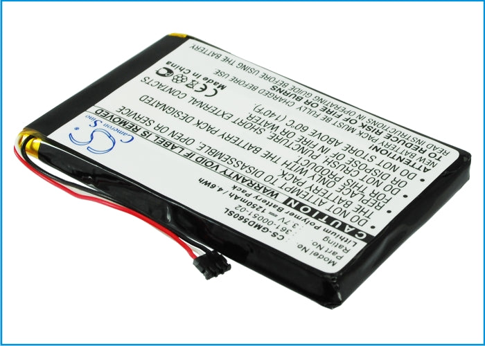 1250mAh 361-00051-02 Battery Garmin Dezl 560LMT, Dezl 560LT, Dezl 560LMT, SAT NAV, Nuvi 52LM 5'', Dezl 560, Dezl 570-SMAVtronics