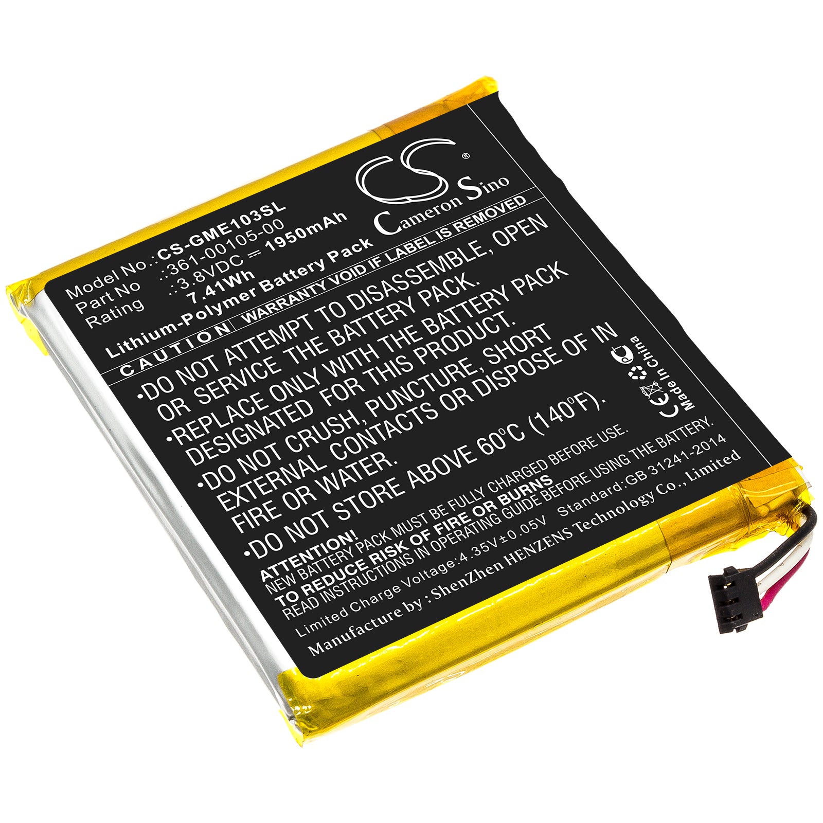 1950mAh 361-00105-00 Battery for Garmin Edge 1030-SMAVtronics