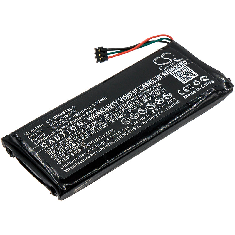 950mAh 361-00082-00 Battery for Garmin 010-01951-00 Varia RTL501, Varia TL-SMAVtronics