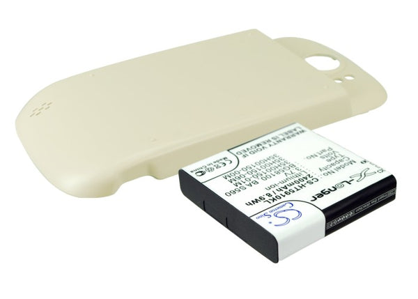 2400mAh Li-ion BG58100 Khaki Cover + High Capacity Battery HTC T-Mobile Doubleshot, PG59100