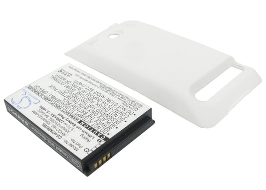 2200mAh High Capacity Battery with white cover for HTC EVO 4G, A9292, Supersonic-SMAVtronics