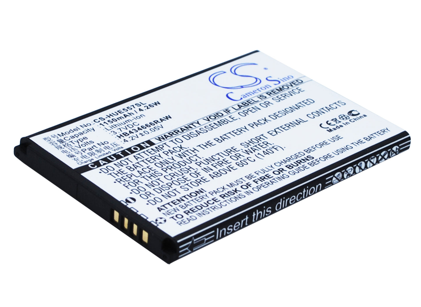 1150mAh HB434666RBC, HB434666RAW Battery for Huawei E5573, E5573S, E5573S-32, E5573S-320, E5573S-606, E5573S-806, E5573S-852, E5573S-856, E5776S-601-SMAVtronics