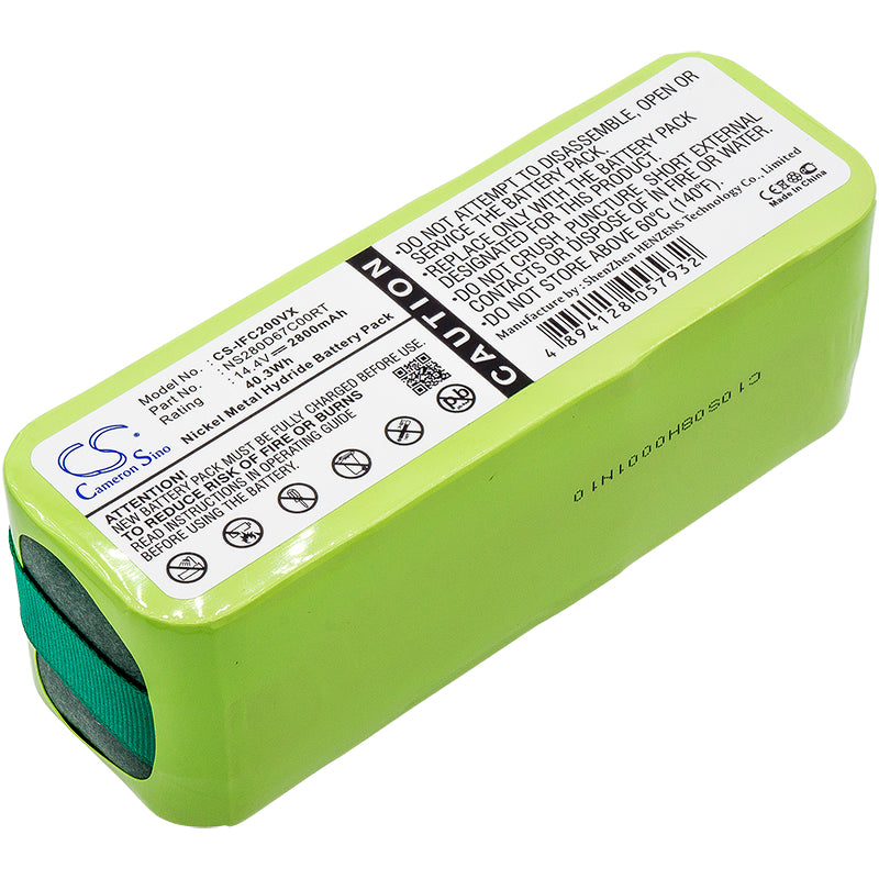 2800mAh Battery for Infinuvo CleanMate QQ-2L Robot Vacuum-SMAVtronics