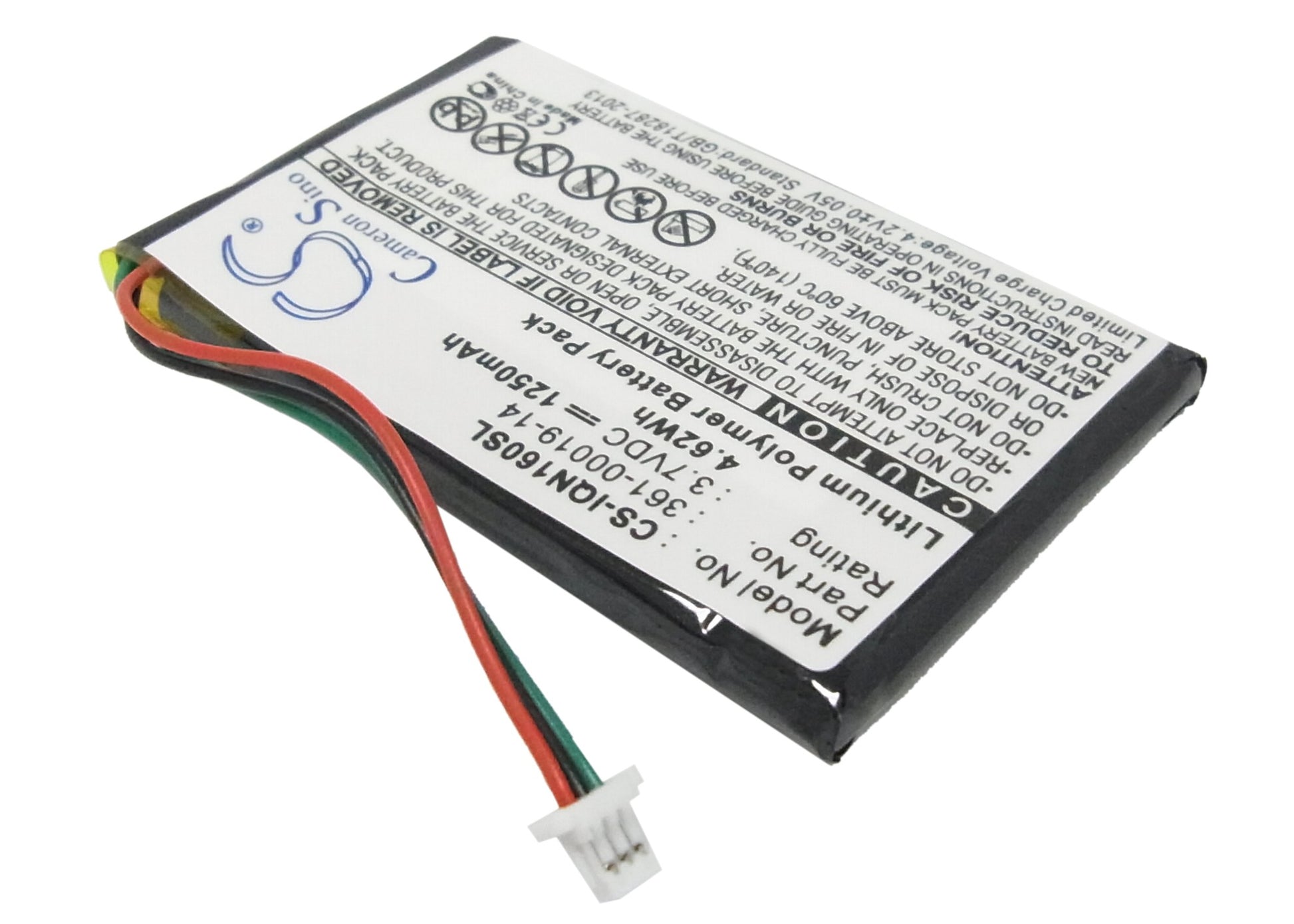 1250mAh 361-00019-14 Battery for Garmin Nuvi 1690, Nuvi 1690T, Nuvi 1695-SMAVtronics