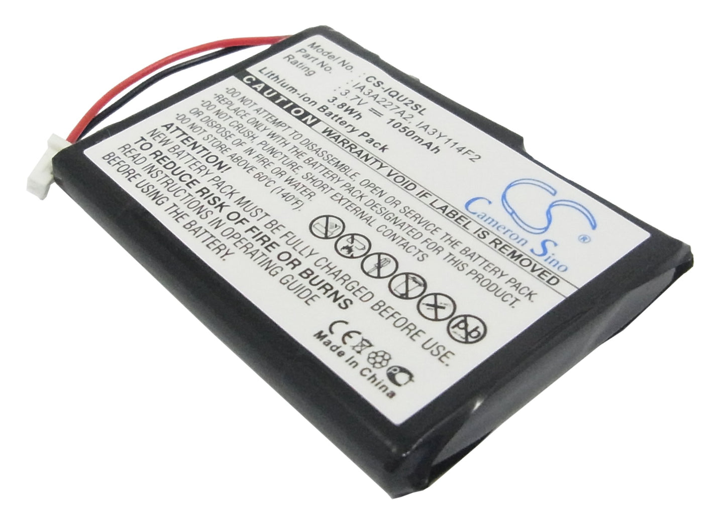 1050mAh IA3A227A2, IA3Y114F2 Battery for Garmin Quest 2-SMAVtronics