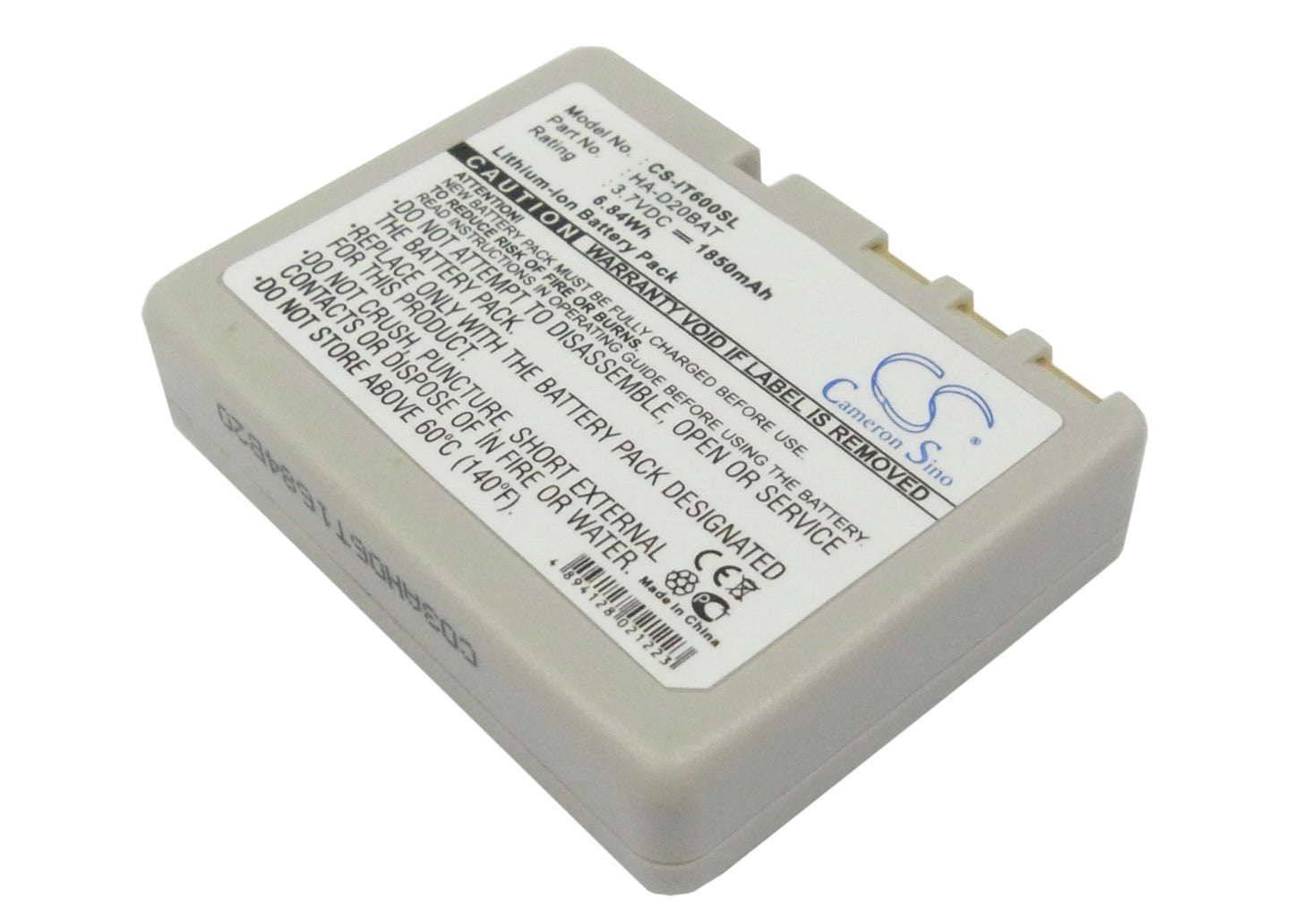 1850mAh CA60L1-G, CA60L4-G, HA-020LBAT, HA-D20BAT, HA-D21LBAT Battery for Casio IT-300, IT-600, IT-800, IT-800RGC-65D, IT-G500-SMAVtronics