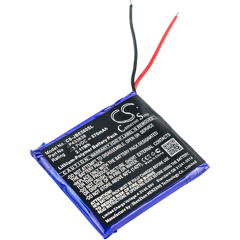 570mAh P433638 Battery for JBL Synchros E50BT-SMAVtronics