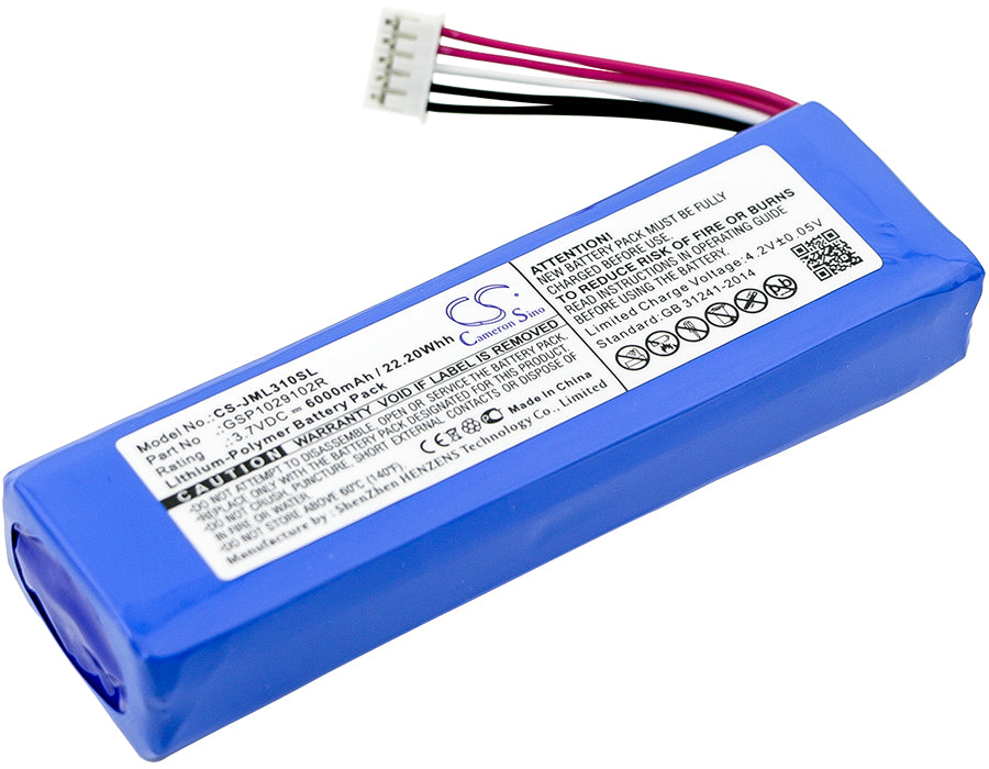 6000mAh GSP1029102R, P763098 High Capacity Battery for JBL Charge 3 2015 Version-SMAVtronics