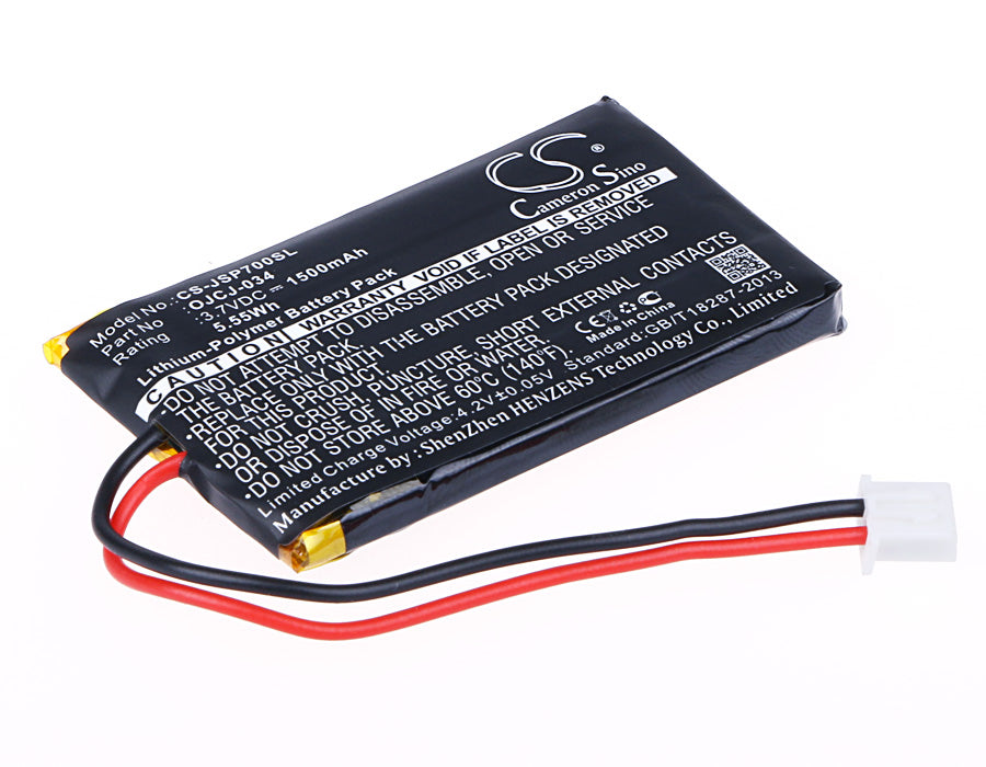 1500mAh OJCJ-034 Battery for JVC SP-AD70-A, JVC SP-AD70-B, SP-AD70, SP-AD90, SP-AD90-B, SP-AD90-BB, SP-AD90-BW, SP-AD90-W-SMAVtronics