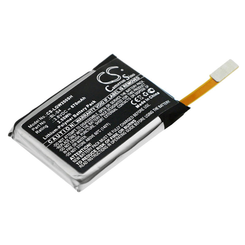 670mAh BL-S4 Battery for LG W200 Watch Urbane LTE-SMAVtronics