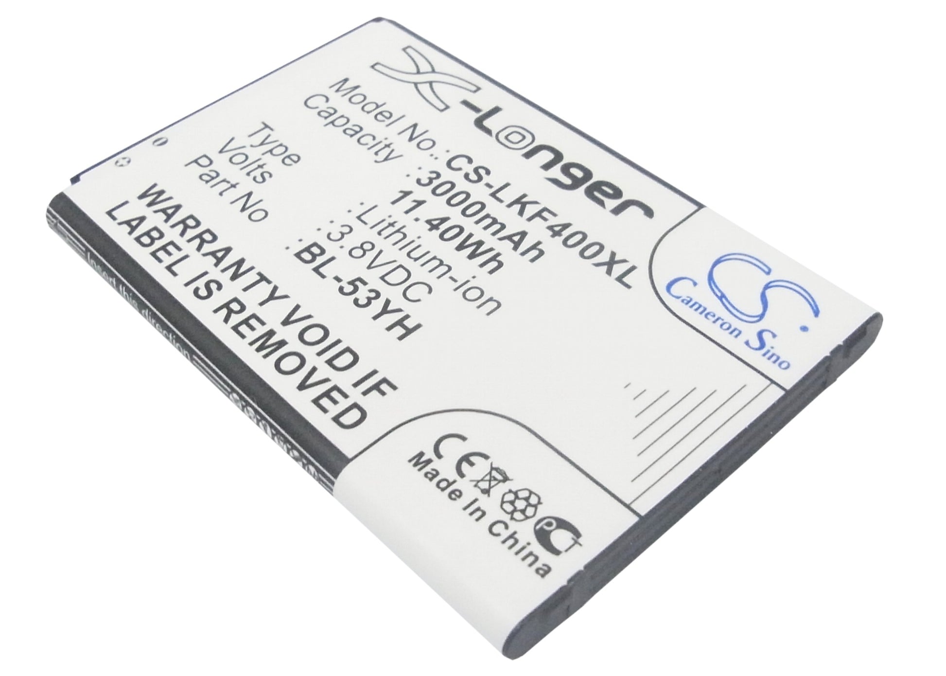 3000mAh BL-53YH Battery for LG G3, LS990 LTE, D850 LTE, D855 LTE-SMAVtronics