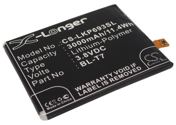3000mAh BL-T7 High Capacity Battery for AT&T LG G2