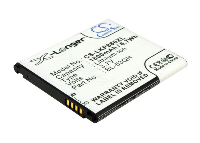 1800mAh BL-53QH Battery LG MetroPCS LGMS870, MS870 4G-SMAVtronics
