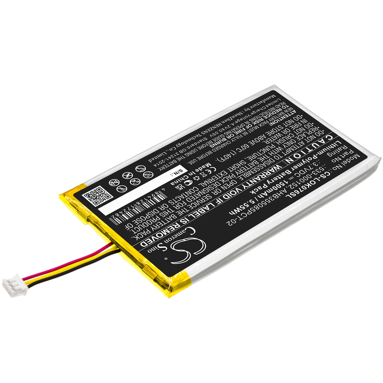 1500mAh 533-000152, AHB355085PCT-02, L/N: 2012 Battery for Logitech G913, G913 TKL, YR0076-SMAVtronics