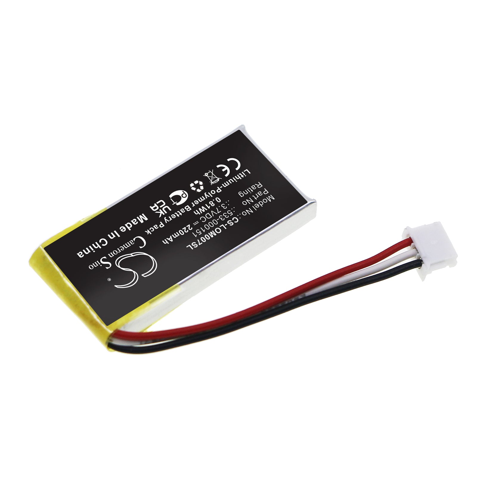 220mAh 533-000151, AHB521630PJT-04 Battery Logitech G Pro, Pro X Wireless Gaming Mouse M-R0070-SMAVtronics