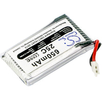 3Pcs Bundle - 650mAh H107C-A24 Battery for Hubsan H107 H107C H107D H107D Mini H107L X4 H107L JXD385