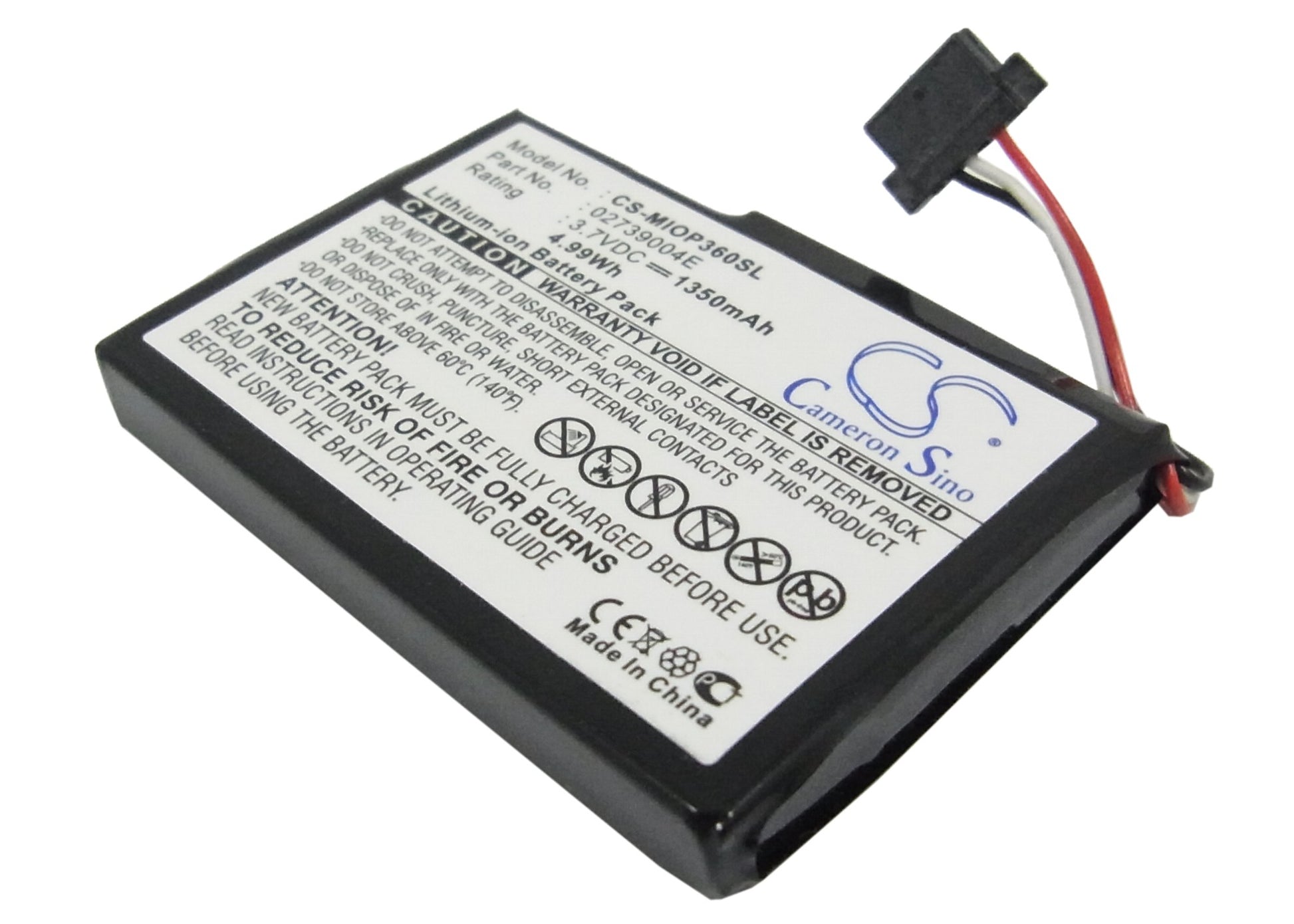 1350mAh Li-ion Battery with Tools Mitac Mio P560t-SMAVtronics