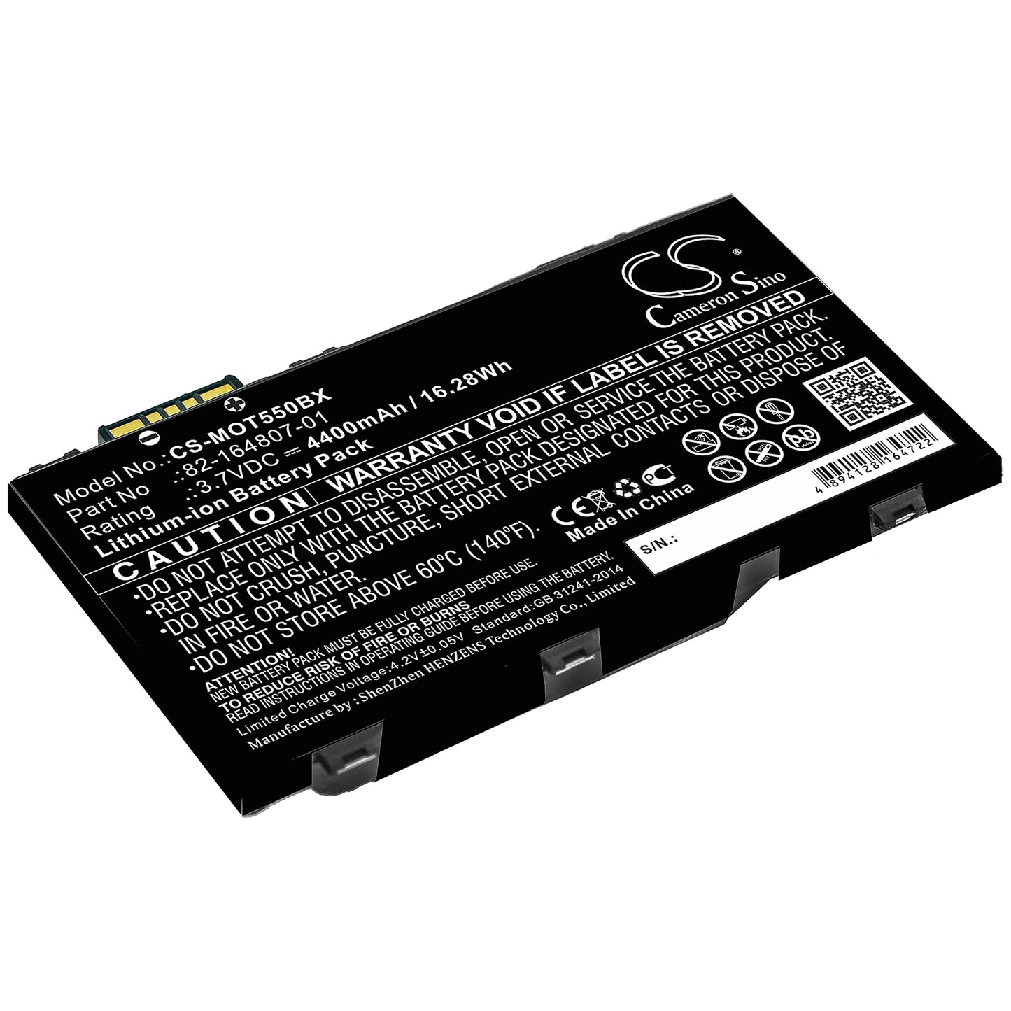 4400mAh 82-164807-01 High Capacity Battery for Motorola Symbol ES85, ES85XX, MC36, TC55, TC55AH-JC11ES-SMAVtronics