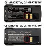 3350mAh PMNN4409, PMNN4448, PMNN4491, PMNN4544, PMNN4493 High Capacity Battery for Motorola XPR7350, XPR3500, DP4800, P8660, XPR7580, XPR3500e