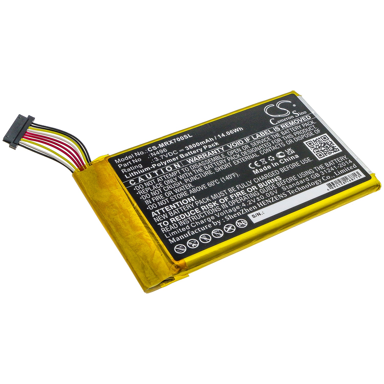 3800mAh N496 Battery for Magellan TRX7-SMAVtronics